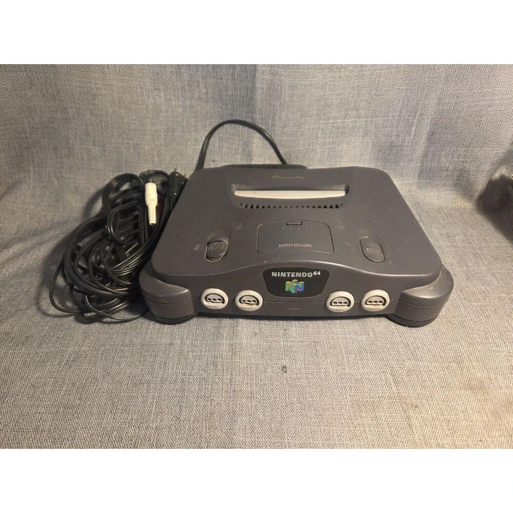 Vintage Nintendo 64 N64 Console Only Tested working + power cord AV Cord